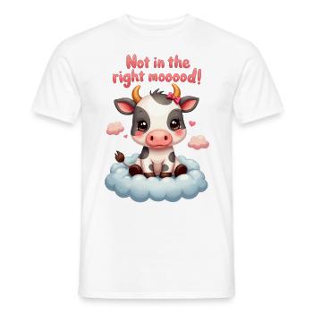 Süße traurige Kuh nicht in der richtigen Stimmung - Männer T-Shirt - Weiß - Vorne - AI Model Male 178 dark (178cm)