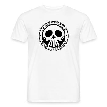 DEADLY CHEMTRAILS - Men's T-Shirt - white - Front - AI Model Male 178 dark (178cm)