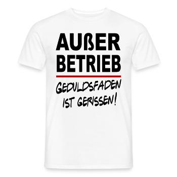 Lustig Sprüche Außer Betrieb Geduldsfaden gerissen - Männer T-Shirt - Weiß - Vorne - AI Model Male 178 dark (178cm)