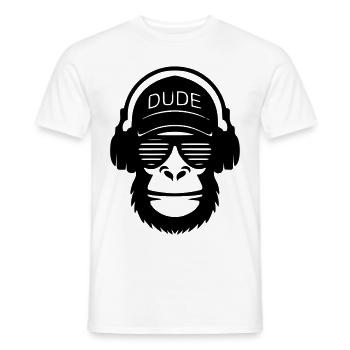 Dude - Männer T-Shirt - Weiß - Vorne - AI Model Male 178 dark (178cm)