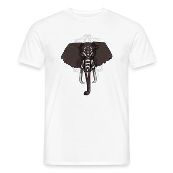 Zorninger elephant - Men's T-Shirt - white - Front - AI Model Male 178 dark (178cm)