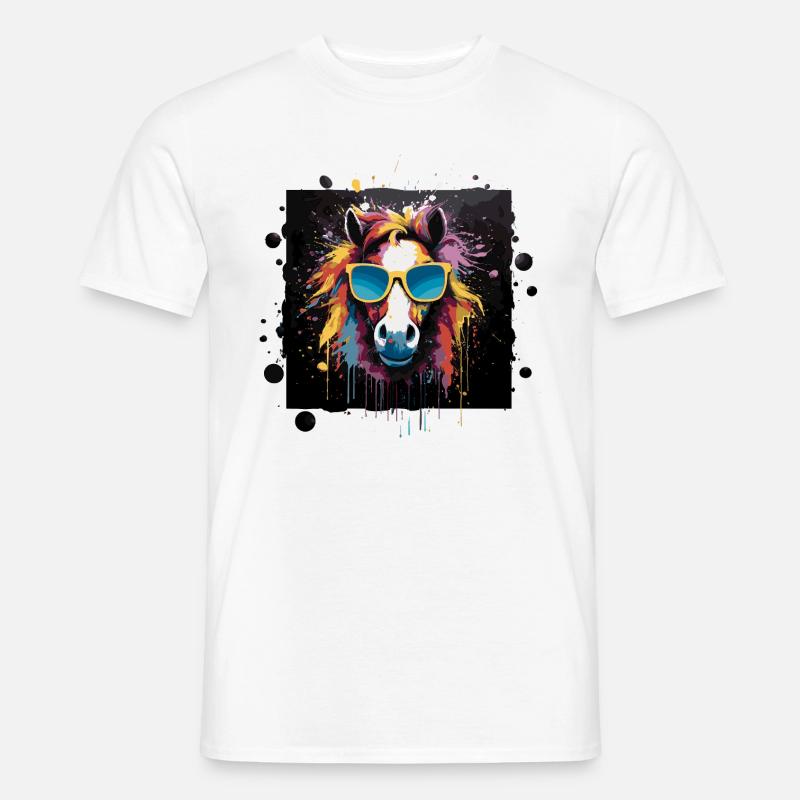 Pferdeliebe - Männer T-Shirt - Weiß