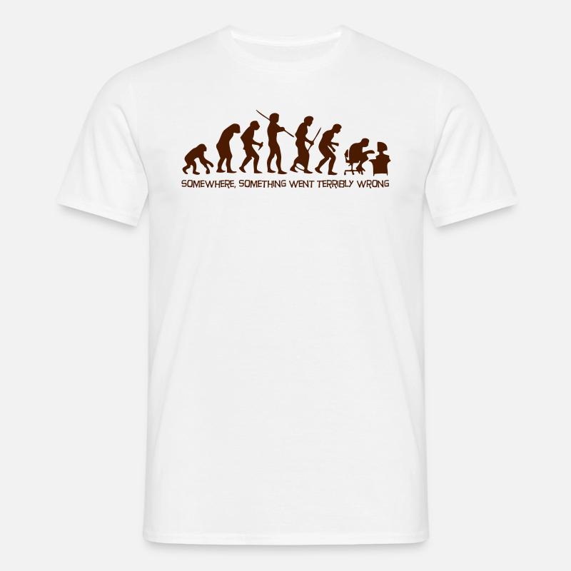 Die Evolution des Menschen - Männer T-Shirt - Weiß