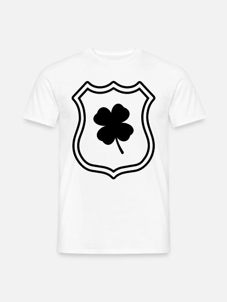 Kleeblatt Wappen - Männer T-Shirt - Weiß