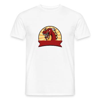Drache Dragon - Männer T-Shirt - Weiß - Vorne - AI Model Male 178 dark (178cm)