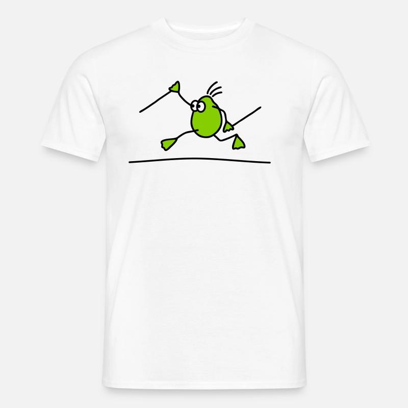 Walking running - V2 - Männer T-Shirt - Weiß