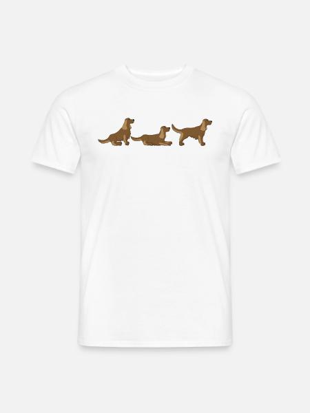 Sitz Platz Steh Cocker Spaniel - Männer T-Shirt - Weiß