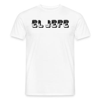 le patron, El Jefe, El patron - T-shirt homme - blanc - Devant - AI Model Male 178 dark (178cm)