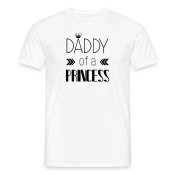 Père fille petite princesse papa fier papa - T-shirt homme - blanc - Devant - AI Model Male 178 dark (178cm)