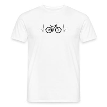 Mountainbike Herzschlag Downhill MTB - T-shirt homme - blanc - Devant - AI Model Male 178 dark (178cm)