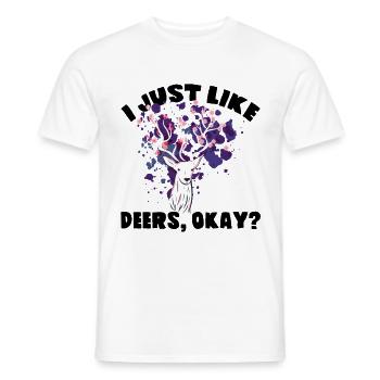 Deer Gift Birthday Saying Women Girls - Men's T-Shirt - white - Front - AI Model Male 178 dark (178cm)