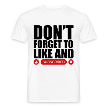 Video Blogger Vlogger Like Subscribe Podcaster - Männer T-Shirt - Weiß - Vorne - AI Model Male 178 dark (178cm)