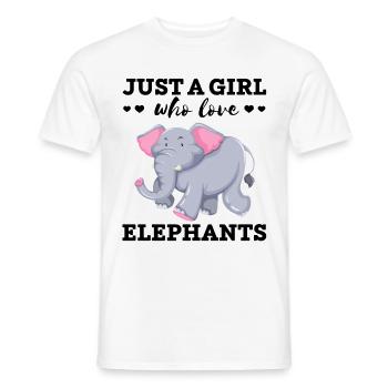 Elephant Gift Birthday Saying Women - Men's T-Shirt - white - Front - AI Model Male 178 dark (178cm)