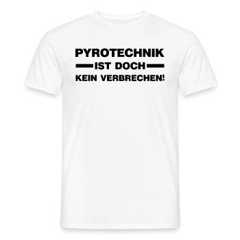 Pyrotechnik ist doch kein Verbrechen Feuerwerk - Männer T-Shirt - Weiß - Vorne - AI Model Male 178 dark (178cm)