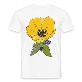 Tulpe mit Veilchen - Männer T-Shirt - Weiß - Vorne - AI Model Male 178 dark (178cm)