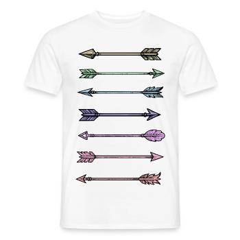 Bunte Pfeile Design - Männer T-Shirt - Weiß - Vorne - AI Model Male 178 dark (178cm)
