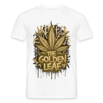 The Golden Leaf - Männer T-Shirt - Weiß - Vorne - AI Model Male 178 dark (178cm)