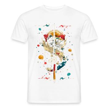 Pêche - T-shirt homme - blanc - Devant - AI Model Male 178 dark (178cm)