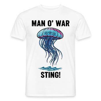 Portugiesische Galeere Danger Sting Man O' War Black - Männer T-Shirt - Weiß - Vorne - AI Model Male 178 dark (178cm)