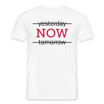 NOW - Men's T-Shirt - white - Front - AI Model Male 178 dark (178cm)
