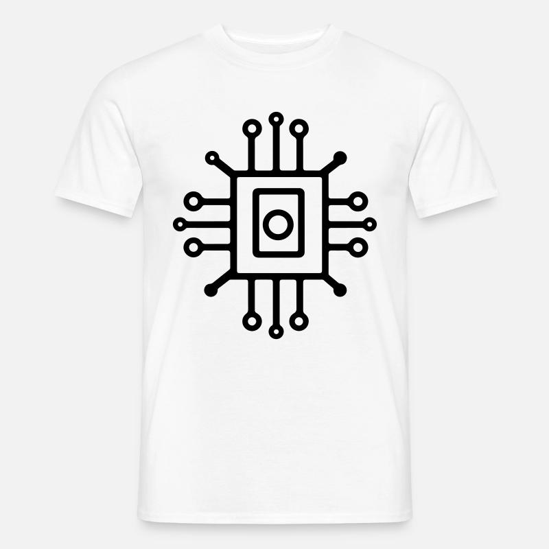 Digital Computer Chip Symbol - Männer T-Shirt - Weiß