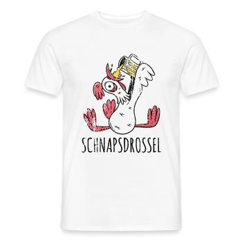 Schnapsdrossel betrunkener Truthahn Erntedankfest - Männer T-Shirt - Weiß - Vorne - AI Model Male 178 dark (178cm)