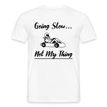GoKart Go Kart Hobby Motorsport Auto Racing - Men's T-Shirt - white - Front - AI Model Male 178 dark (178cm)