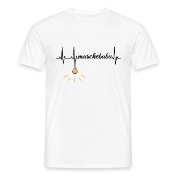 Muschebubu sächsisch EKG Herzschlag Motiv Sachsen - Männer T-Shirt - Weiß - Vorne - AI Model Male 178 dark (178cm)