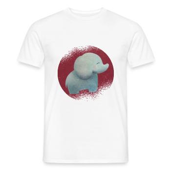 Elephant Africa Trunk Circus Zoo Wilderness Safari - Men's T-Shirt - white - Front - AI Model Male 178 dark (178cm)