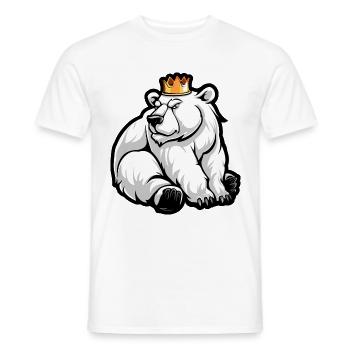 Couronne de bande dessinée ours polaire - T-shirt homme - blanc - Devant - AI Model Male 178 dark (178cm)