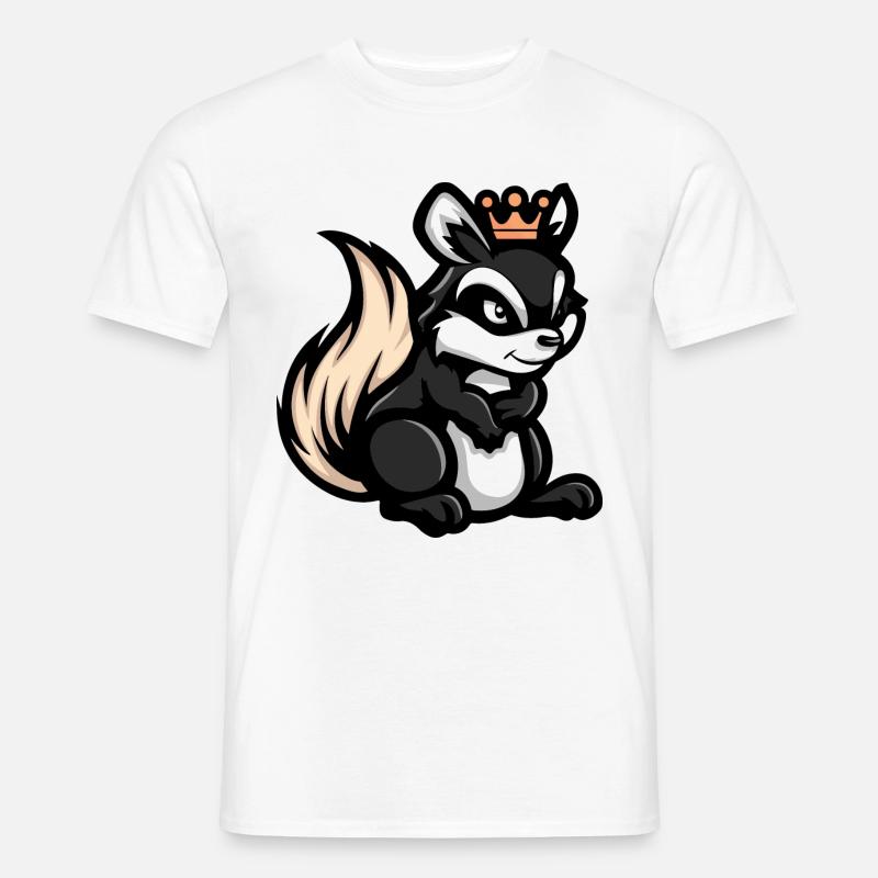 Skunk Comic Crown - Men's T-Shirt - white