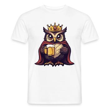 Hibou Bière Drôle - T-shirt homme - blanc - Devant - AI Model Male 178 dark (178cm)