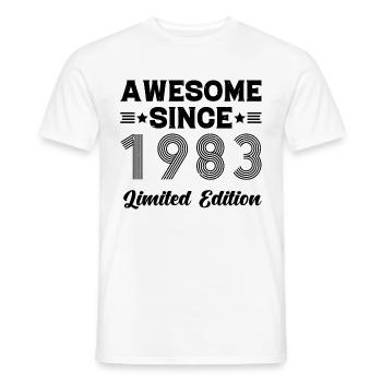 Awesome Since 1983 Limited Edition Birthday 40 - Männer T-Shirt - Weiß - Vorne - AI Model Male 178 dark (178cm)