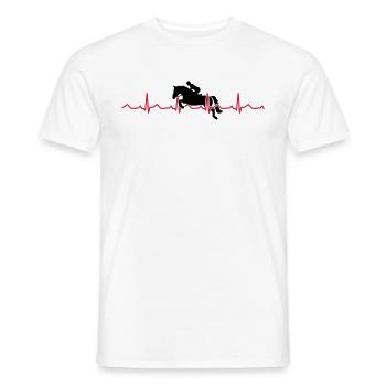 Heartbeat Heartbeat Saut d’obstacles Cœur - T-shirt homme - blanc - Devant - AI Model Male 178 dark (178cm)