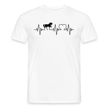 Les chevaux aiment le cœur du cheval - T-shirt homme - blanc - Devant - AI Model Male 178 dark (178cm)