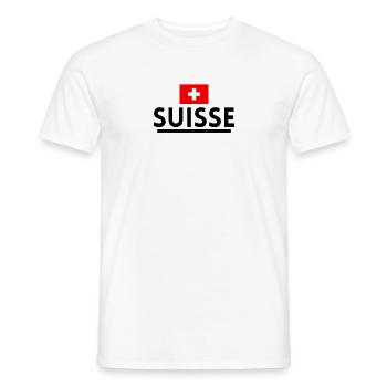 Schweizerisch. Schweizer T-Shirt - Männer T-Shirt - Weiß - Vorne - AI Model Male 178 dark (178cm)
