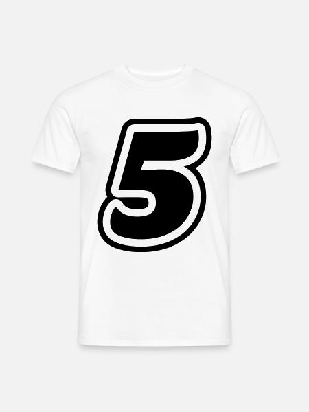5 Number symbol - Men's T-Shirt - white
