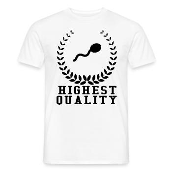 Höchste Qualität Sperma - Männer T-Shirt - Weiß - Vorne - AI Model Male 178 dark (178cm)