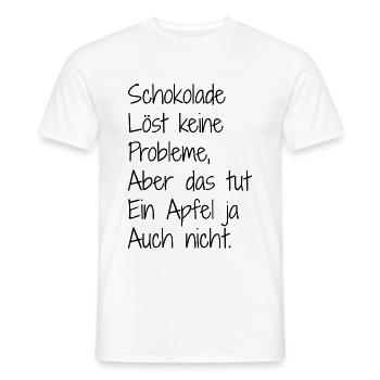 Schokolade und. Apfel - Männer T-Shirt - Weiß - Vorne - AI Model Male 178 dark (178cm)