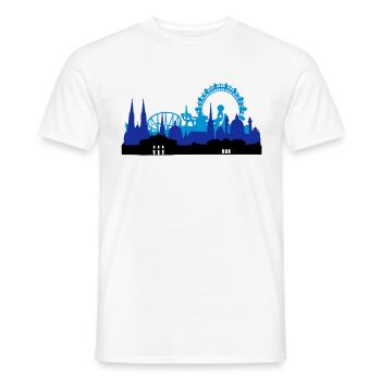 Wien Skyline - Männer T-Shirt - Weiß - Vorne - AI Model Male 178 dark (178cm)