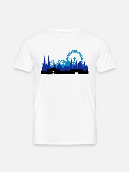 Wien Skyline - Männer T-Shirt - Weiß