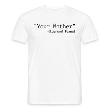 Ta mère, Sigmund Freud - T-shirt homme - blanc - Devant - AI Model Male 178 dark (178cm)