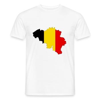 BELGIQUE - T-shirt homme - blanc - Devant - AI Model Male 178 dark (178cm)