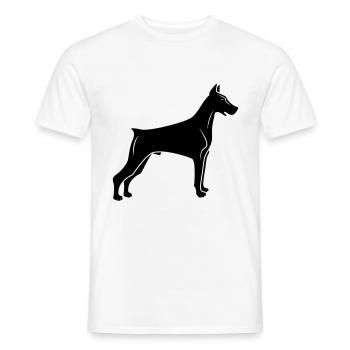 Doberman - T-shirt homme - blanc - Devant - AI Model Male 178 dark (178cm)