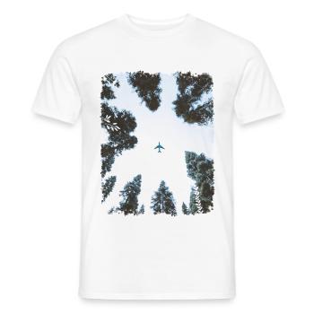 Plane - Men's T-Shirt - white - Front - AI Model Male 178 dark (178cm)