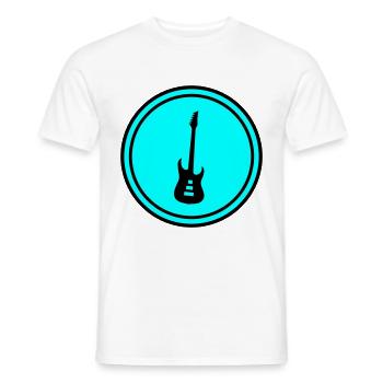 Symbole de guitare - T-shirt homme - blanc - Devant - AI Model Male 178 dark (178cm)
