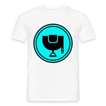 Saddle icon - Men's T-Shirt - white - Front - AI Model Male 178 dark (178cm)