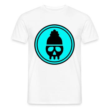 Skull head icon - Men's T-Shirt - white - Front - AI Model Male 178 dark (178cm)
