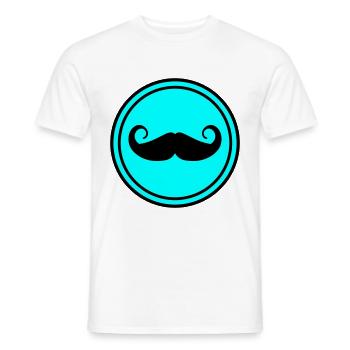 Symbole de moustache - T-shirt homme - blanc - Devant - AI Model Male 178 dark (178cm)