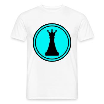 Schachfigur Königin - Männer T-Shirt - Weiß - Vorne - AI Model Male 178 dark (178cm)